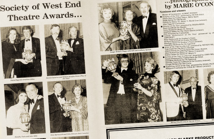 Olivier Awards at 50: looking back at their glamorous debut